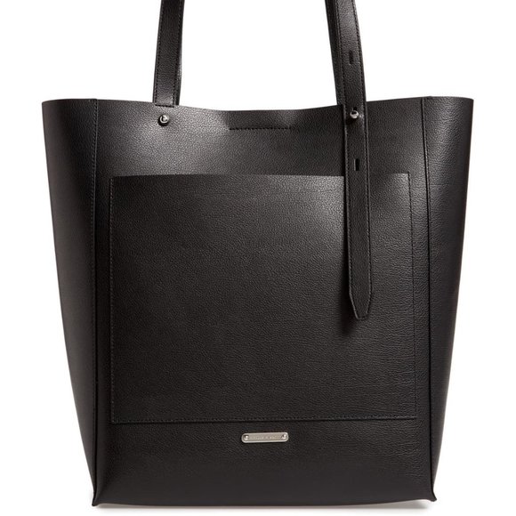 NWT $198 Rebecca Minkoff Stella Leather Black Tote - Picture 3 of 9
